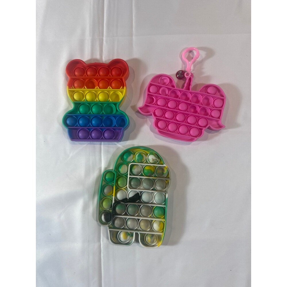 Set of 3 Bear, Butterfly, Character Tactile Sensory Toys Ages 4-11